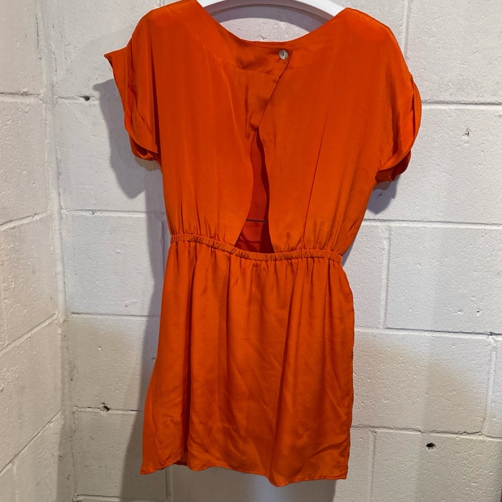 Anthropology Sunday in Brooklyn red dress elastic waist - Picture 6 of 8